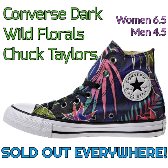 Converse Shoes - Wild Dark Florals CONVERSE Chuck Taylors High Tops